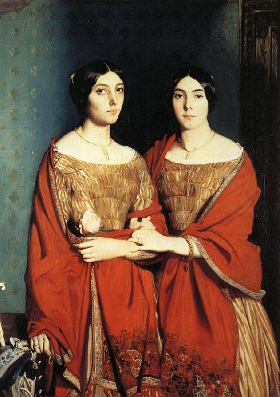 Theodore Chasseriau The Two Sisters Spain oil painting art